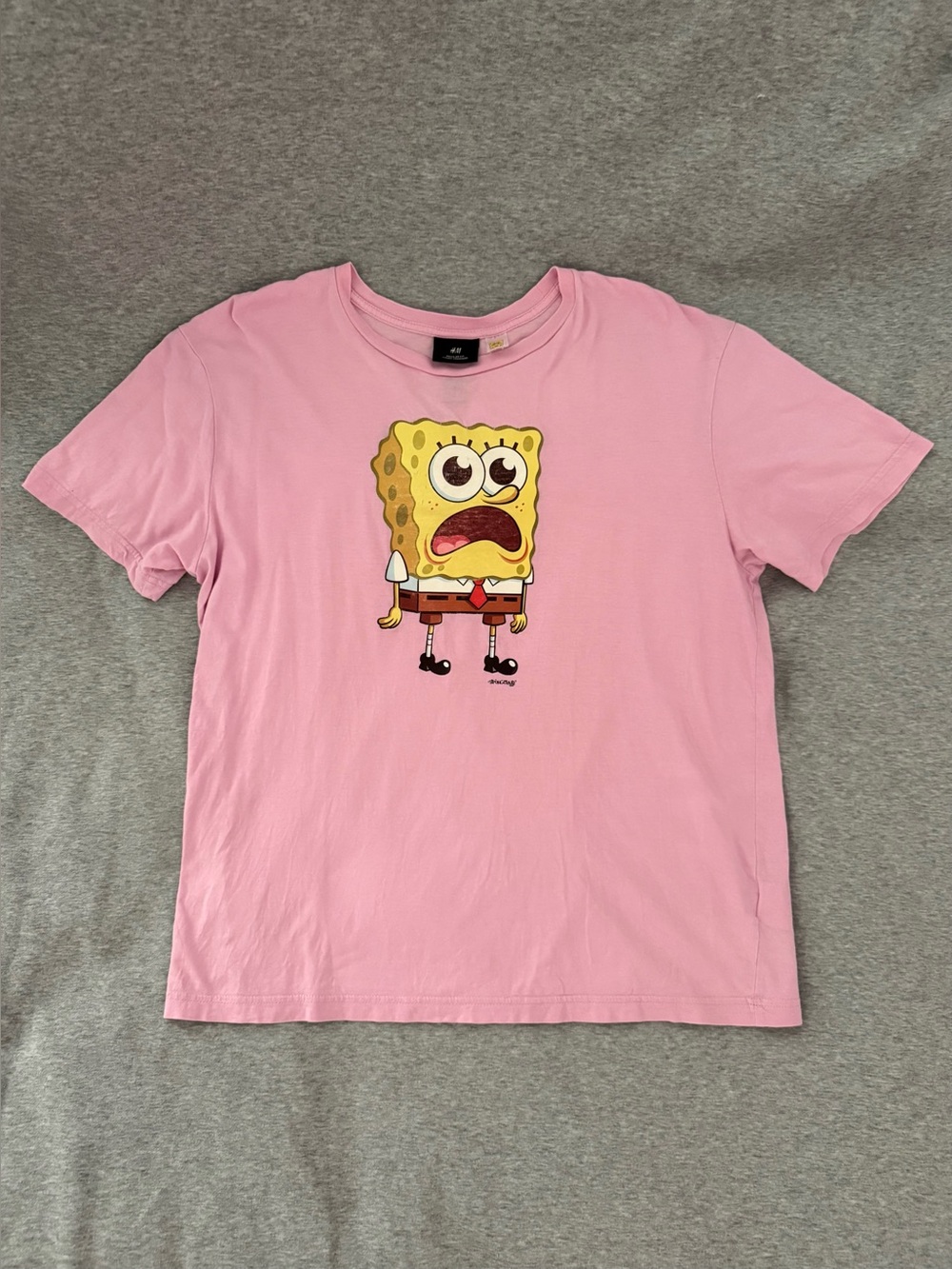 H&M SpongeBob Graphic T-Shirt - Large, Pink